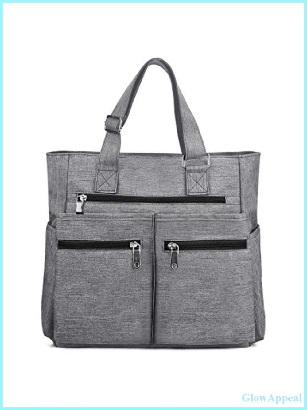 Waterproof Nylon Tote Bag Multi Pocket Laptop Work Teacher Purse Unisex